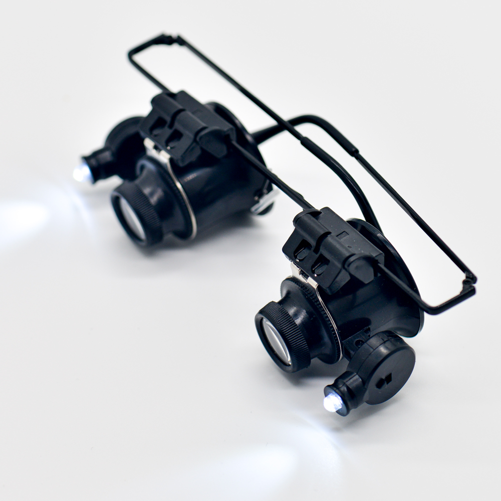 Eye Piece Magnifier - Professional 20X Magnifier Double Eye Glasses