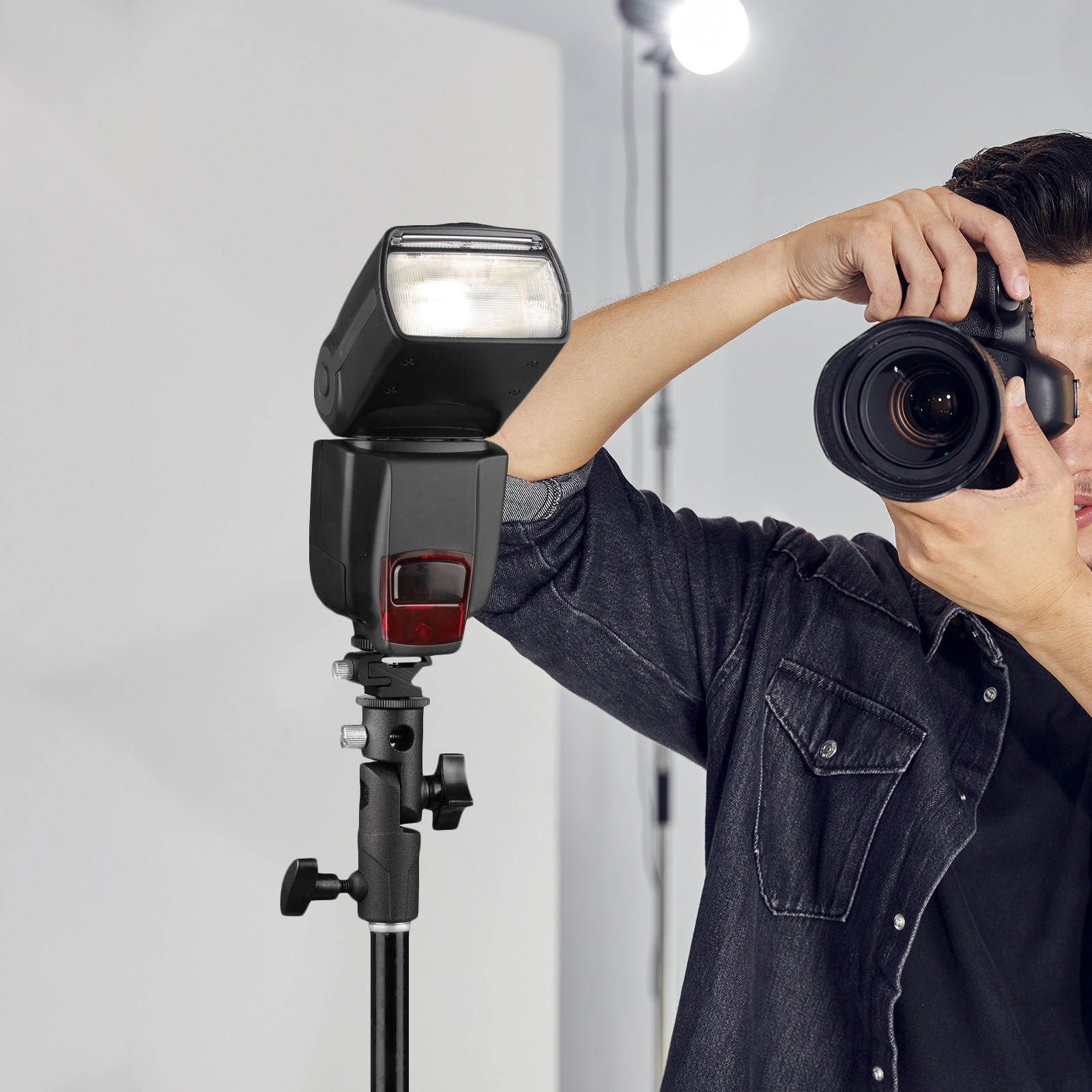 Photography Umbrella Light - Flash Stand Bracket Metal Umbrella Swivel
