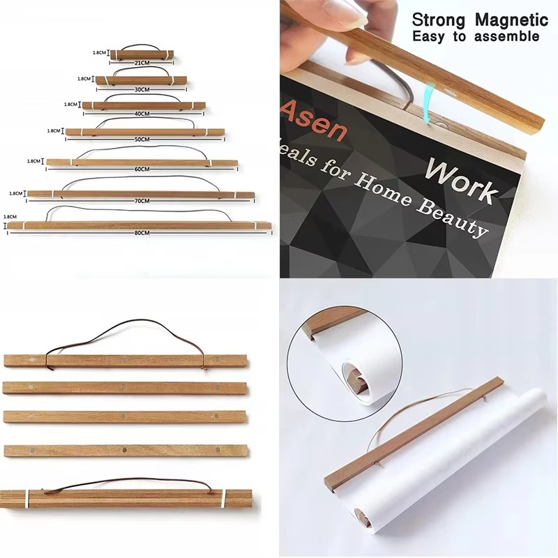 Photography Exhibition - 21-90cm Magnetic Wooden Picture Poster Hanger