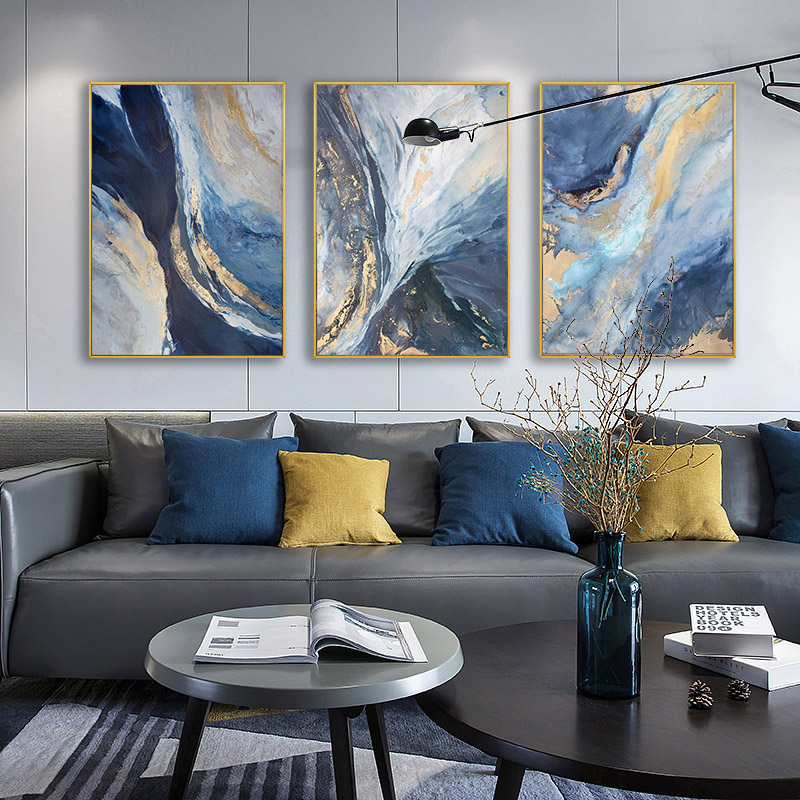 Photography Course - 3Pc/Set Modern Abstract Style Gold Canvas