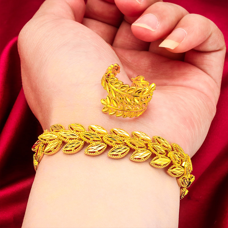 24K Gold AU999 Women's Wheat-L - Photography Yellow ulasan dan harga