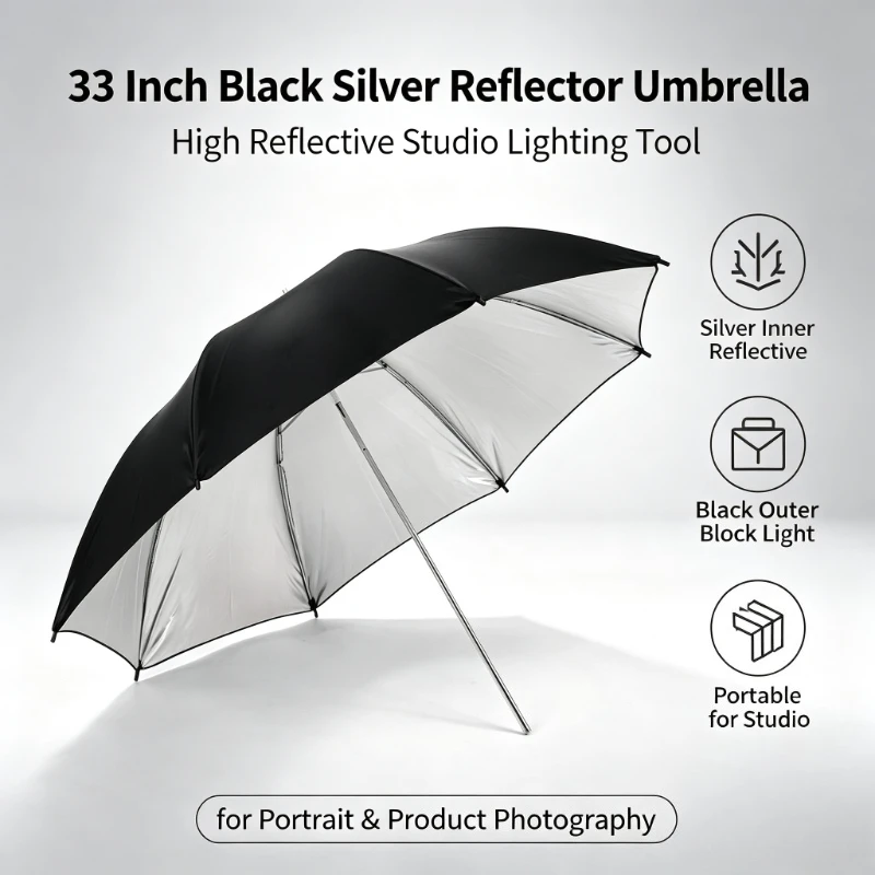 2026 Black Durable 33-inch Ref - Photography Umbrella Light ulasan dan harga