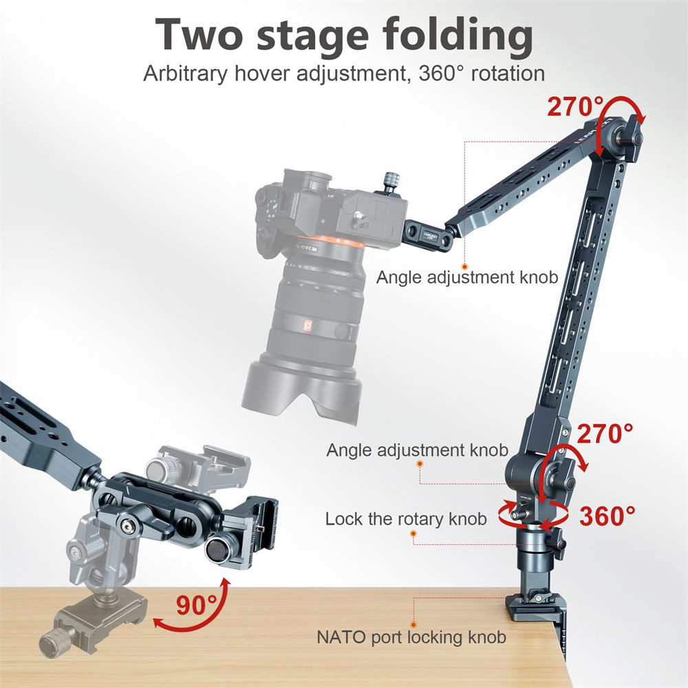 Aluminum Magic Arm Bracket 5KG - Photography Desk ulasan dan harga