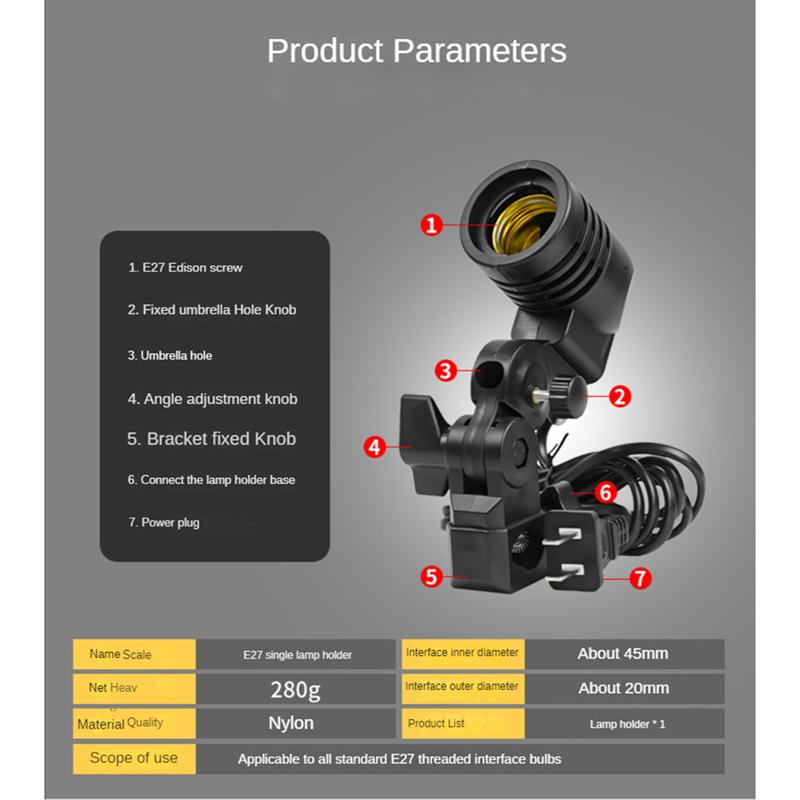 Light Lamp Photo Studio E27 AC - Photography Umbrella Light ulasan dan harga