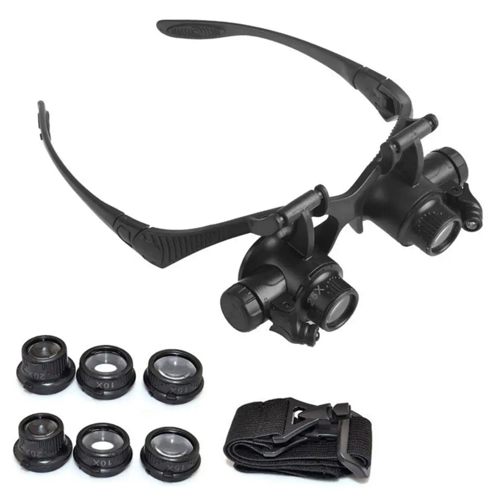 New Headband LED Light Glasses - Eye Piece Magnifier ulasan dan harga