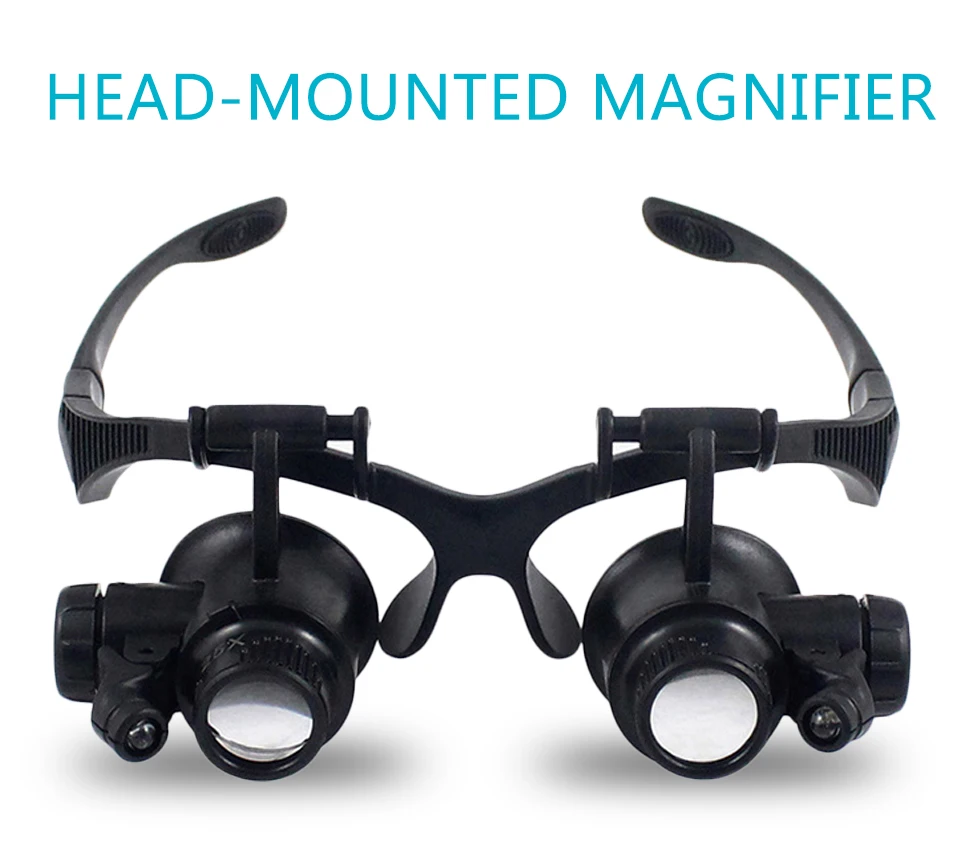 New Headband LED Light Glasses - Eye Piece Magnifier ulasan dan harga