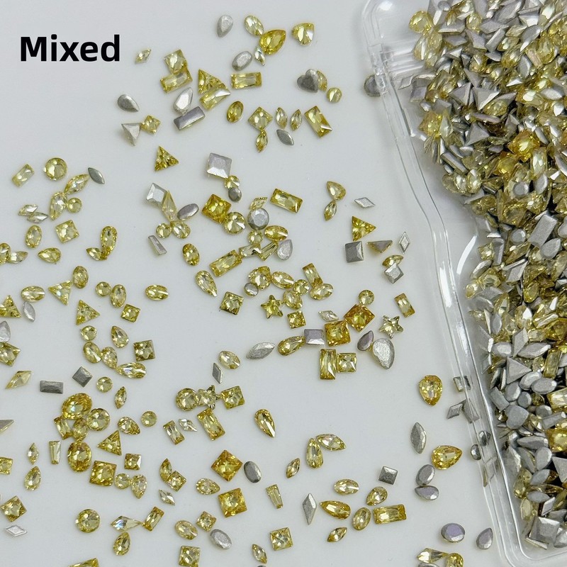 LYLE 50Pcs Golden Yellow Zirco - Photography Yellow ulasan dan harga