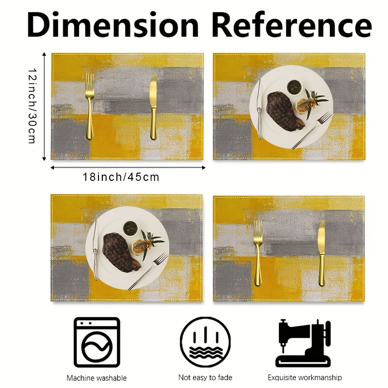 VIKAMA Yellow Gray Abstract Oi - Photography Desk ulasan dan harga