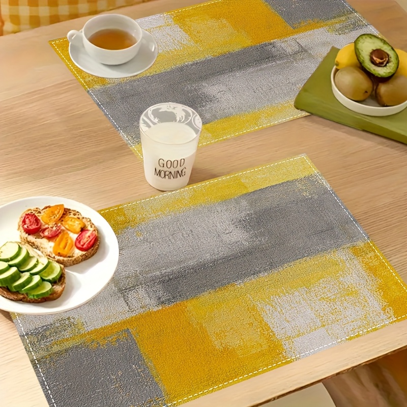 VIKAMA Yellow Gray Abstract Oi - Photography Desk ulasan dan harga