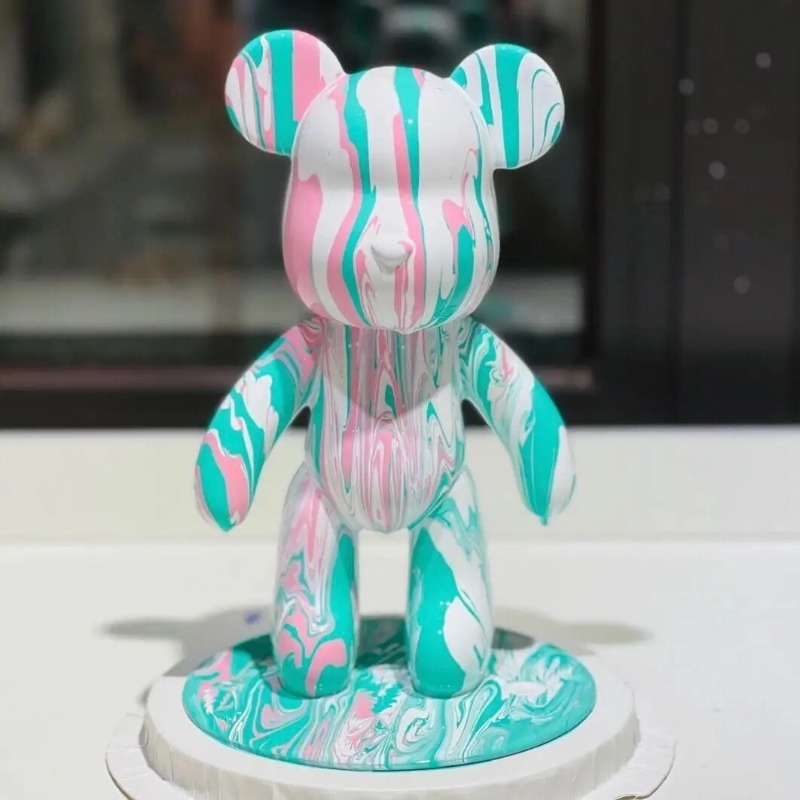 23cm DIY Paint Fluid Bear Figu - Photography Desk ulasan dan harga