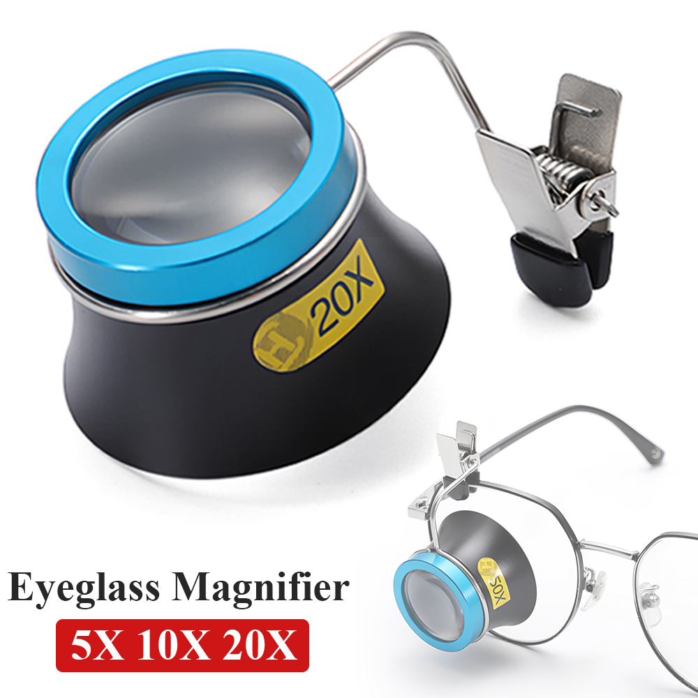 5X 10X 20X Eyeglass Magnifier  - Eye Piece Magnifier ulasan dan harga