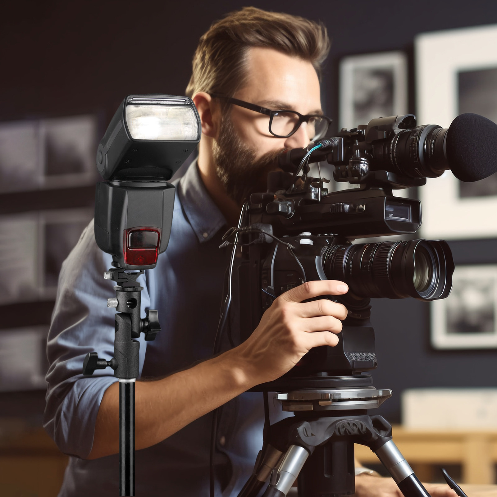 Flash Stand Bracket Metal Umbr - Photography Umbrella Light ulasan dan harga