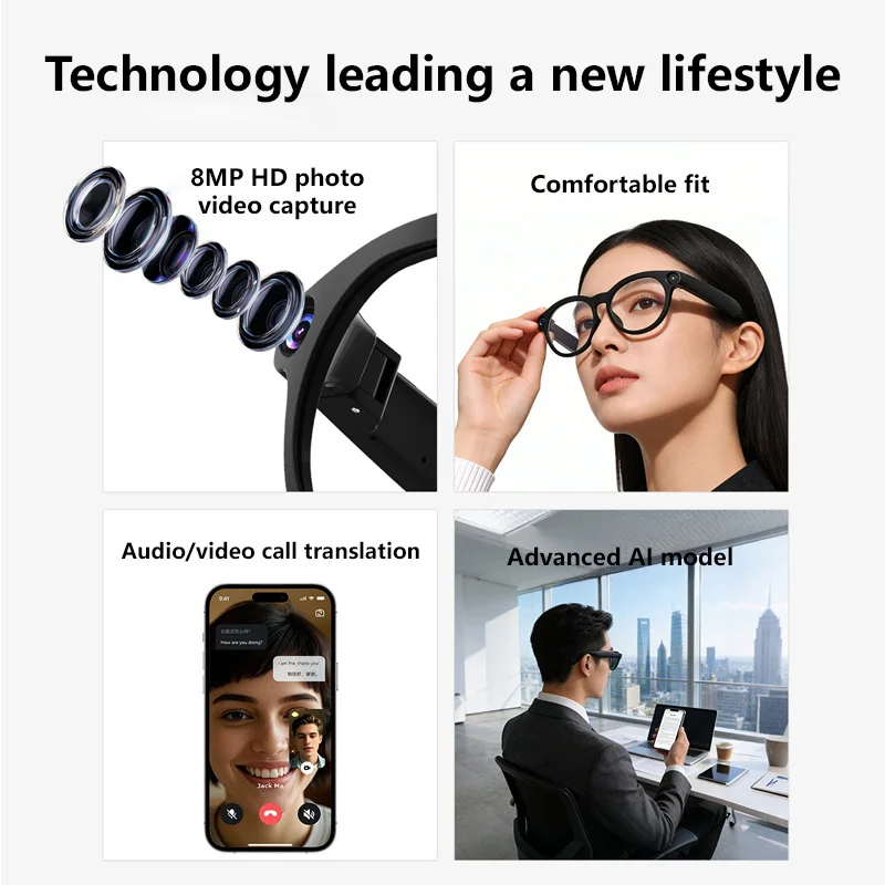 New 800W Pixel AI Smart Glasse - Photography Videos Free ulasan dan harga