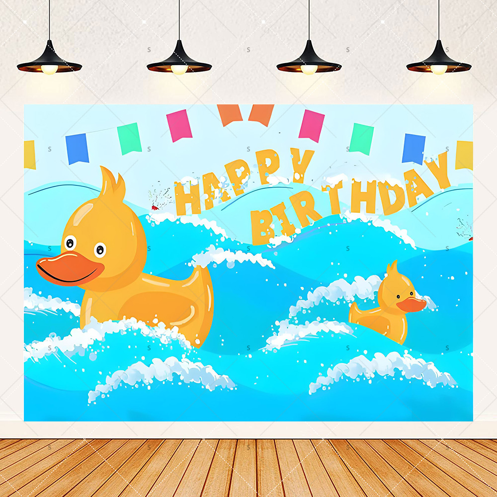 Cartoon Yellow Duck Theme Birt - Photography Yellow ulasan dan harga