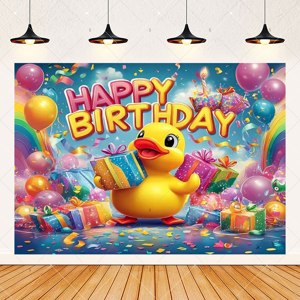Cartoon Yellow Duck Theme Birt - Photography Yellow ulasan dan harga