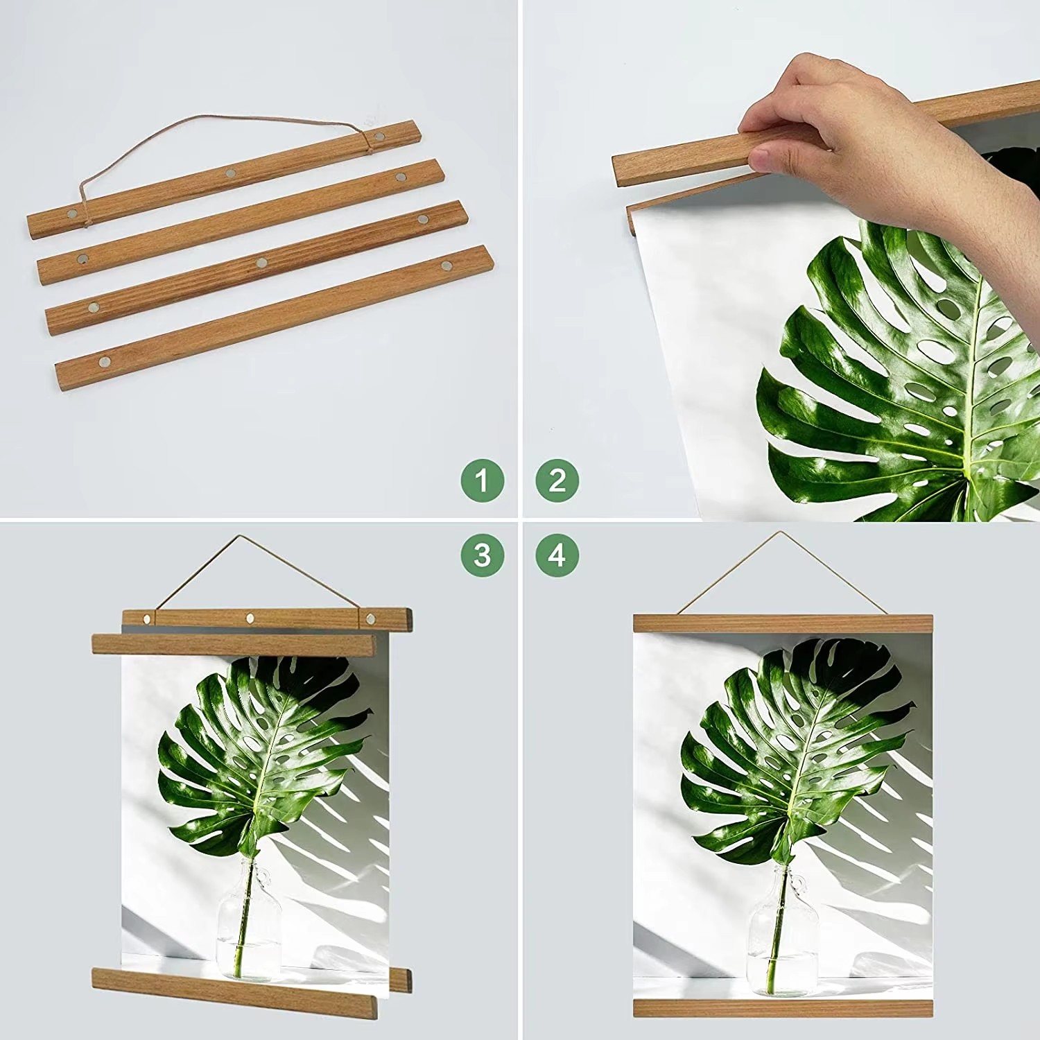 21-90cm Magnetic Wooden Pictur - Photography Exhibition ulasan dan harga