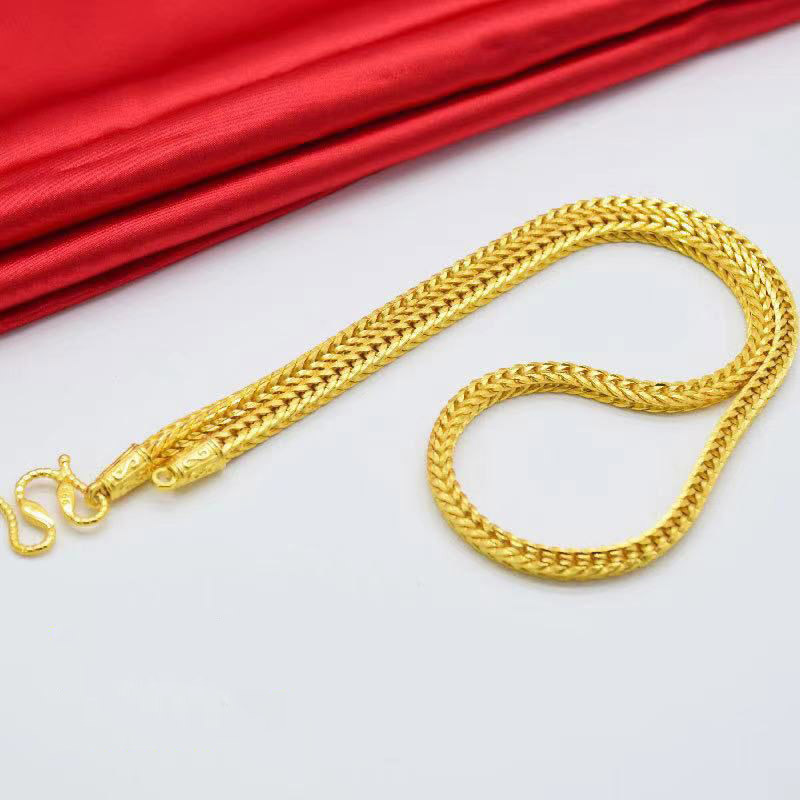 Men's 24K Gold Snake Bone Neck - Photography Yellow ulasan dan harga