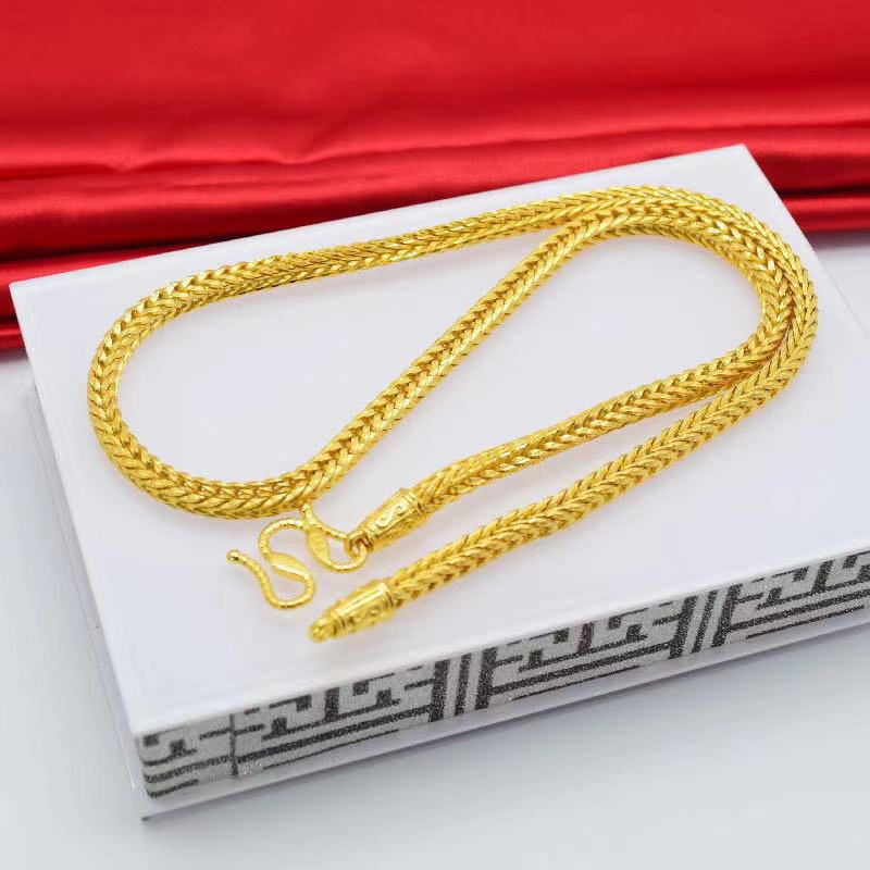 Men's 24K Gold Snake Bone Neck - Photography Yellow ulasan dan harga