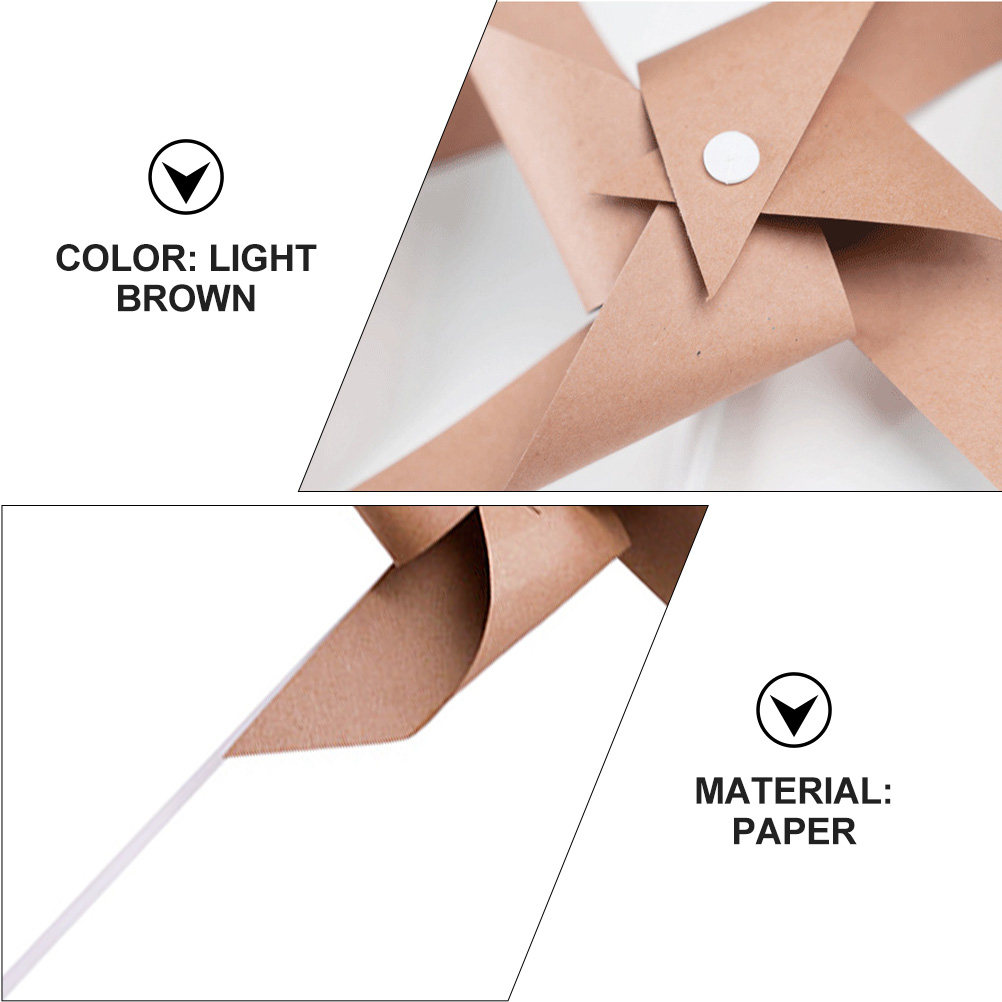 3Pcs Vintage Kraft Paper Windm - Photography Vintage Style ulasan dan harga